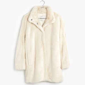 Madewell Stagedoor Faux Fur Coat size S